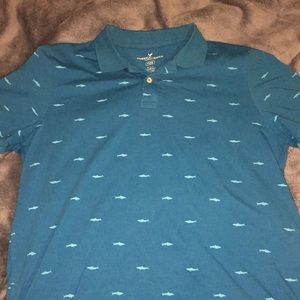 Blue American Eagle Polo